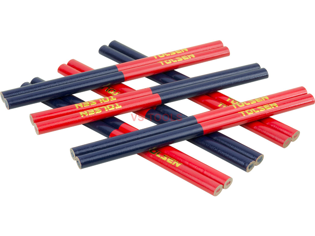Pack of 12 Carpenter BiColor Constriction Drywall Marking Tool Pencil